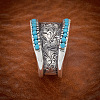 Retro Alloy & Turquoise Finger Rings FS-WG1E1DC-01-2