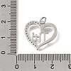 Brass Micro Pave Clear Cubic Zirconia Pendants CU-CBAEEA8-09A-P-3