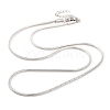 304 Stainless Steel Round Snake Chain Necklaces for Women NJEW-G140-06D-P-1