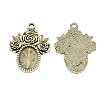 Tibetan Style Alloy Pendant Cabochon Settings LS-X-TIBEP-5199-AS-LF-4