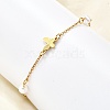 304 Stainless Steel Butterfly Link Bracelets BJEW-C098-01C-G-1