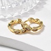 Brass Micro Pave Cubic Zirconia Huggie Hoop Earrings X-EJEW-K083-34G-B-2