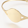 Brass Cuff Bangle X-BJEW-P168-B11-2