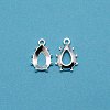 Electroplating Alloy Pendant Cabochon Settings FIND-WH0005-62S-1