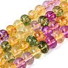 Crackle Transparent Glass Beads Strands GLAA-N074-02B-03-1