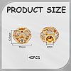 40Pcs Brass Rhinestone Beads RB-UN0001-21-3