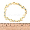 Brass Link Chain Bracelets for Women BJEW-D387-03G-02-5
