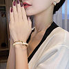 Wave Acrylic & CCB Plastic Cuff Bangles for Women FS-WGC603E-01-3