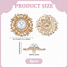 6Pcs ABS Plastic Imitation Pearl Shank Buttons BUTT-PH0001-51G-2