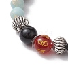 8mm Round Dyed Natural Agate and Synthetic Aqua Terra Jasper Beaded Stretch Bracelets BJEW-JB10598-4
