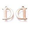 PVD Vacuum Plating  304 Stainless Steel Charms STAS-H112-D-RG-2