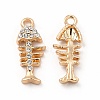 Rack Plating Eco-friendly Alloy Rhinestone Pendants FIND-A025-07G-01-1