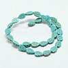 Synthetical Dyed Turquoise Leaf Bead Strand G-P084-14mm-03I-2