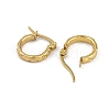 PVD Vacuum Plating 202 Stainless Steel Grooved Hoop Earrings EJEW-H003-50G-2