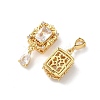 Brass Micro Pave Cubic Zirconia Beads KK-Z139-03G-02-2