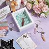 CHGCRAFT 12Pcs Mixed Gemstone Keychain KEYC-CA0001-31-5