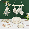 BENECREAT 1 Set Wood Macrame Leaf/Flower Cutting Template DIY-BC0009-99-8