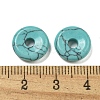 Synthetic Turquoise Donut/Pi Disc Charms G-G142-01K-3