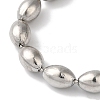 Non-Tarnish 304 Stainless Steel Rice Beaded Bracelets for Women BJEW-B092-06P-2