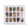 Natural Leopard Skin Jasper Sculpture Display Decorations G-PW0004-43A-1