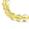 Synthetic Citrine Beaded Stretch Bracelets BJEW-Q692-48B-4