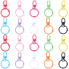 20Pcs 10 Colors Spray Painted Zinc Alloy Swivel Clasps FIND-SP0005-53-1