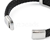 Braided Microfiber Leather Cord Bracelets BJEW-P328-16AS-02-3