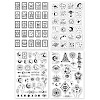 Globleland 4 Sheets 4 Styles Divination Theme PVC Plastic Stamps DIY-GL0004-86A-8
