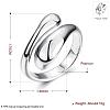 Real Platinum Plated Adjustable Brass Finger Rings for Women RJEW-BB07574-C-6