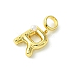 Rack Plating Brass with ABS Plastic Pearl European Dangle Charms KK-G501-02R-G-2