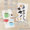 Coffee Cup Theme Carbon Steel Cutting Dies Stencils DIY-WH0309-2013-4