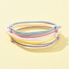 30Pcs 5 Color Adjustable Waxed Polyester Braided Cord Bracelets X1-BJEW-FZ00016-7