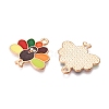 Thanksgiving Day Theme Alloy Enamel Pendants ENAM-T020-35B-2