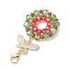 Christmas Wreath Glass Pendant Decorations HJEW-TA00264-4