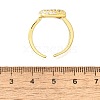 26Pcs Brass Micro Pave Clear Cubic Zirconia Open Cuff Rings RJEW-R218-01G-3