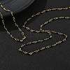 2mm Faceted Round Natural Spinel & Brass Link Chain Necklaces NJEW-S436-01-5