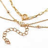 Brass Double Layer Necklaces & Pendant Necklaces Sets NJEW-JN02941-3