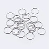 Rhodium Plated 925 Sterling Silver Round Rings STER-F036-03P-1x6-1