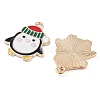 Christmas Theme Barrel Plating Alloy Enamel Pendants LS-PALLOY-S192-01KCG-05-2
