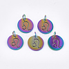 Rainbow Color Ion Plating(IP) 201 Stainless Steel Charms STAS-Q201-JN166-5-3