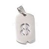 Non-Tarnish 304 Stainless Steel Pendants STAS-O127-B08-2