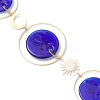 Handmade Lampwork Flat Round with Evil Eye Hanging Suncatchers HJEW-JM04405-4