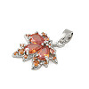 Brass Micro Pave Cubic Zirconia Pendants KK-H076-04P-2