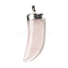 Natural Rose Quartz Pendants G-P474-04S-02-2