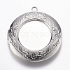 Brass Locket Pendants KK-N0116-076P-1