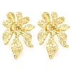 304 Stainless Steel Flower Stud Earrings for Women EJEW-U023-08G-2