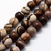 Natural Zebra Jasper Beads Strands X-G-I199-10-8mm-1