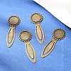 20mm Tray Bookmark Cabochon Settings X-PALLOY-S033-40AB-NR-3