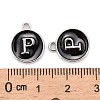 Platinum Plated Alloy Charms LS-ENAM-S118-02P-P-3