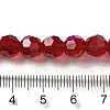 Electroplate Transparent Glass Beads Strands EGLA-A035-T8mm-L07-4